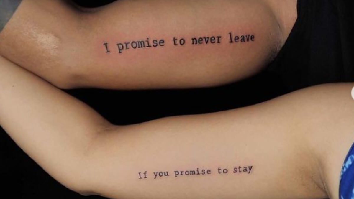Tatuajes de amor para parejas: letras de amor