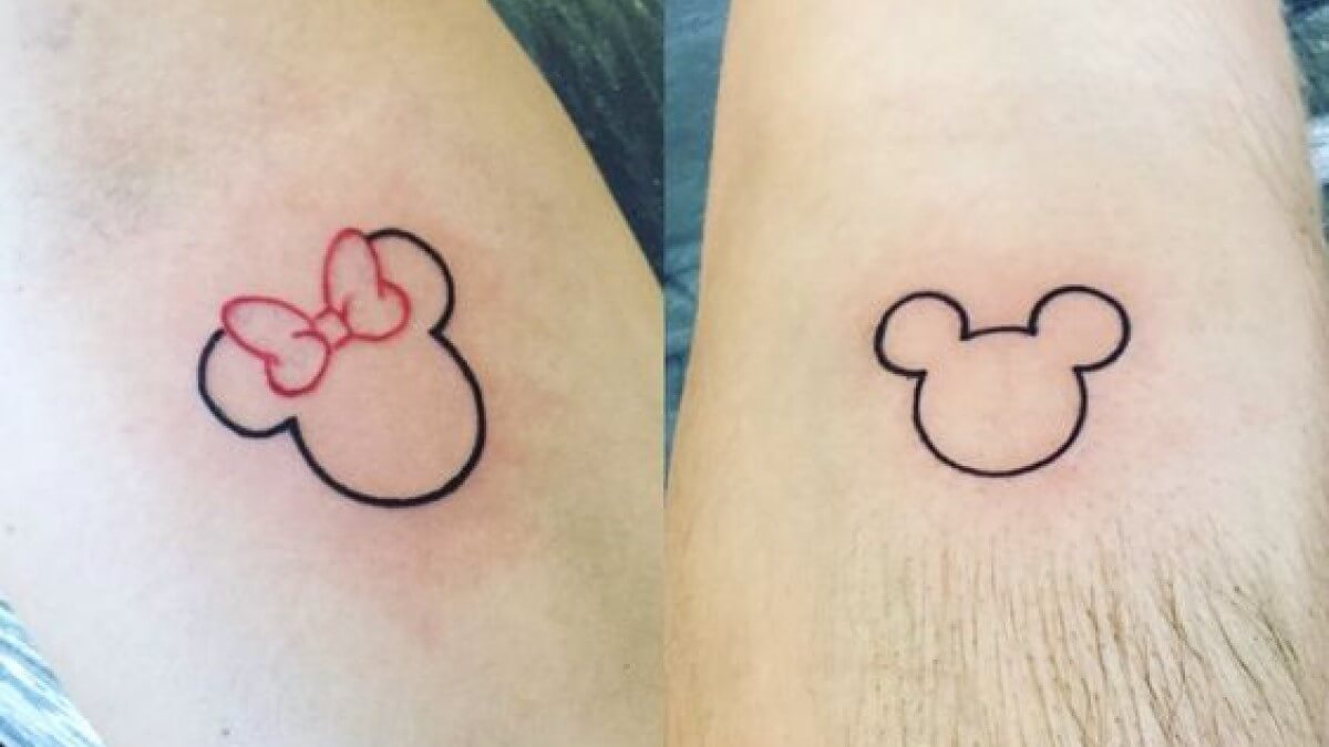 Tatuajes de amor para parejas: Mickey y Minnie