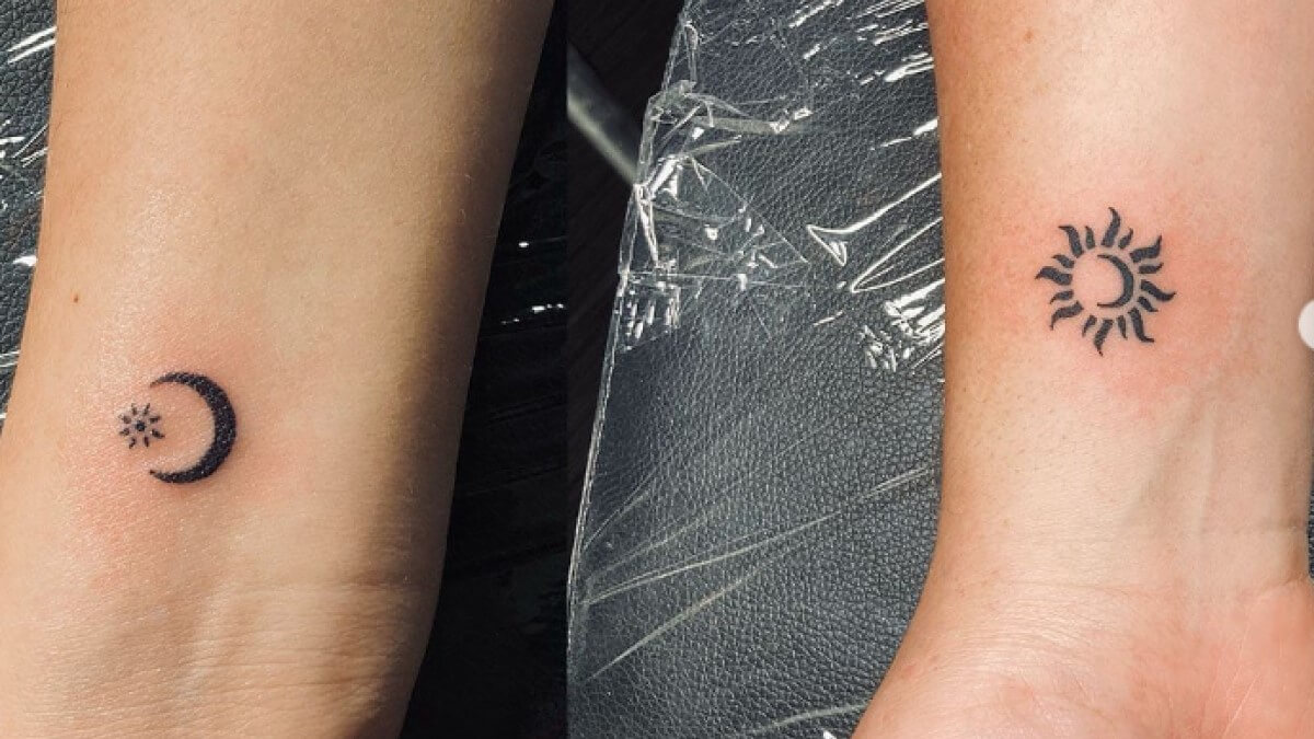 Tatuaje del sol y la luna