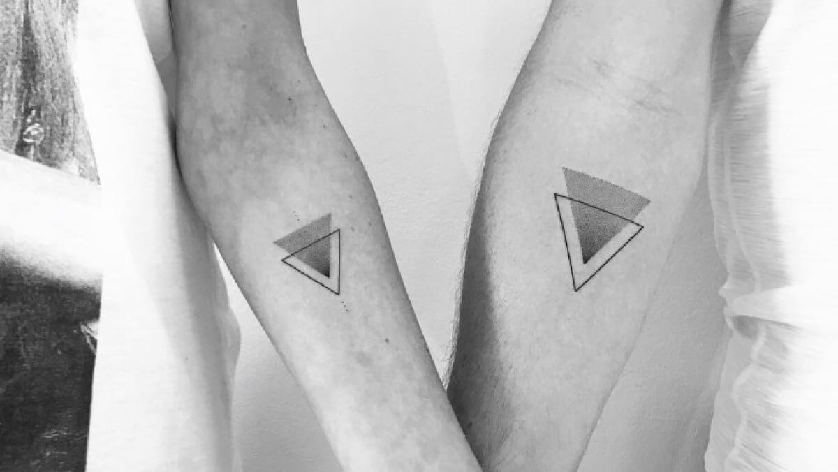 Tatuajes de amor para parejas: triángulos