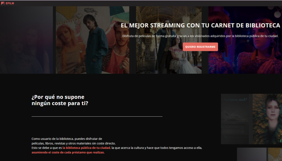eFILM, páginas para ver películas gratis.