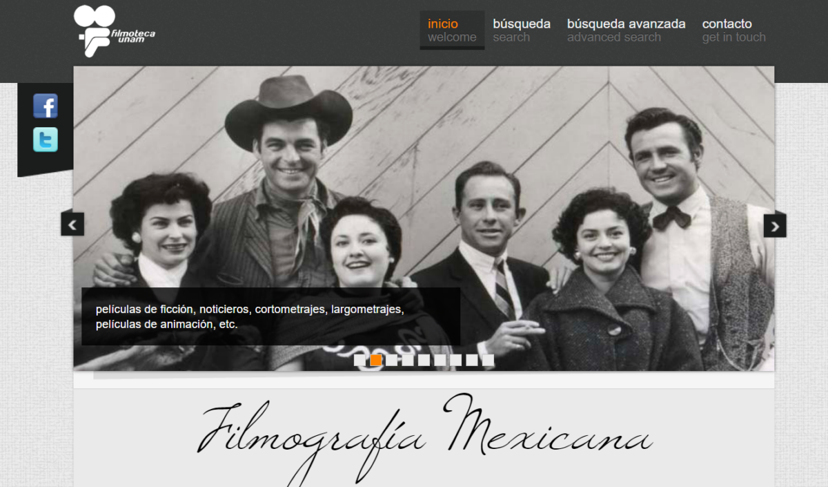 Cineteca UNAM, siti web per guardare film gratis.