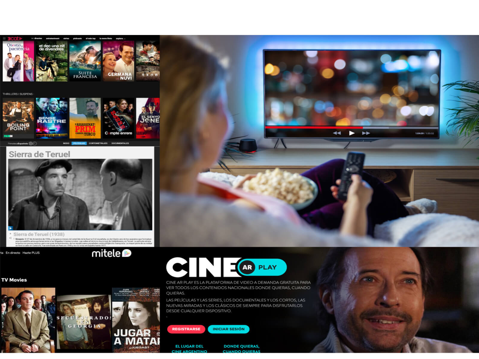 11 plataformas de streaming gratuitas donde ver películas, series y  documentales