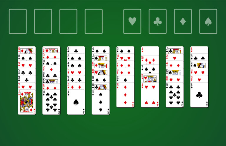 Naipes para empezar partida de solitario