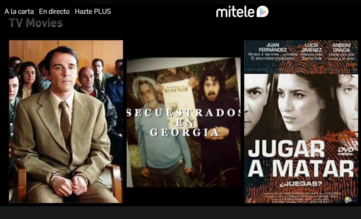 Mitele, páginas de películas gratis.