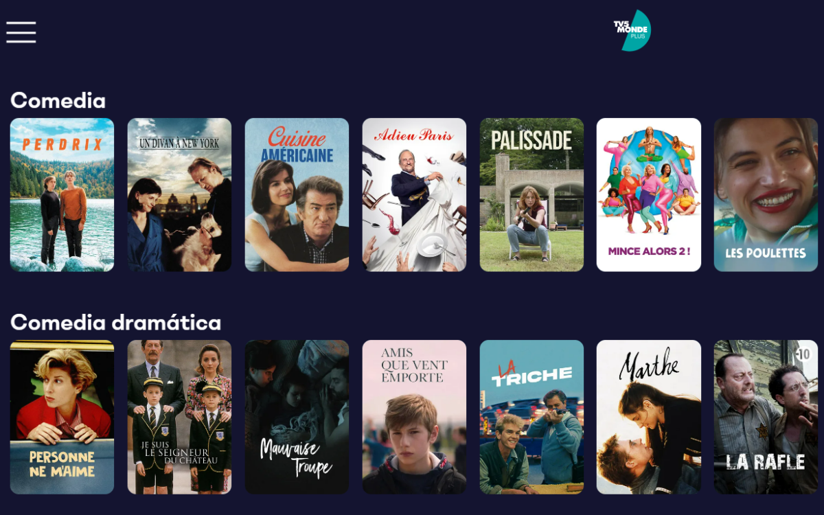 TV5 Monde Plus, páginas para ver películas gratis.