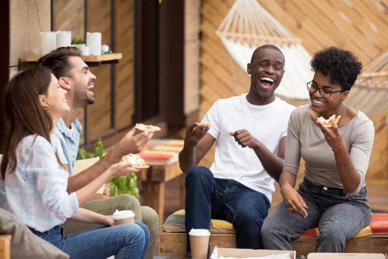 Vrienden hebben plezier