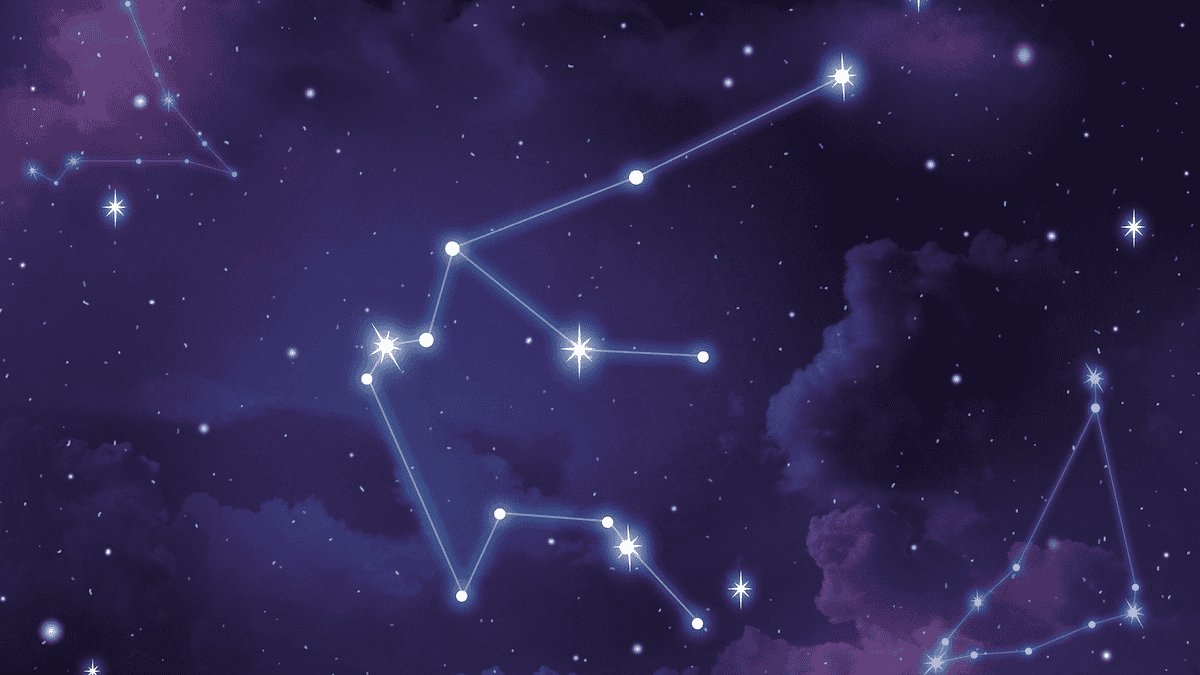 Constelación estelar para ejemplificar la ley de continuidad de la Gestalt