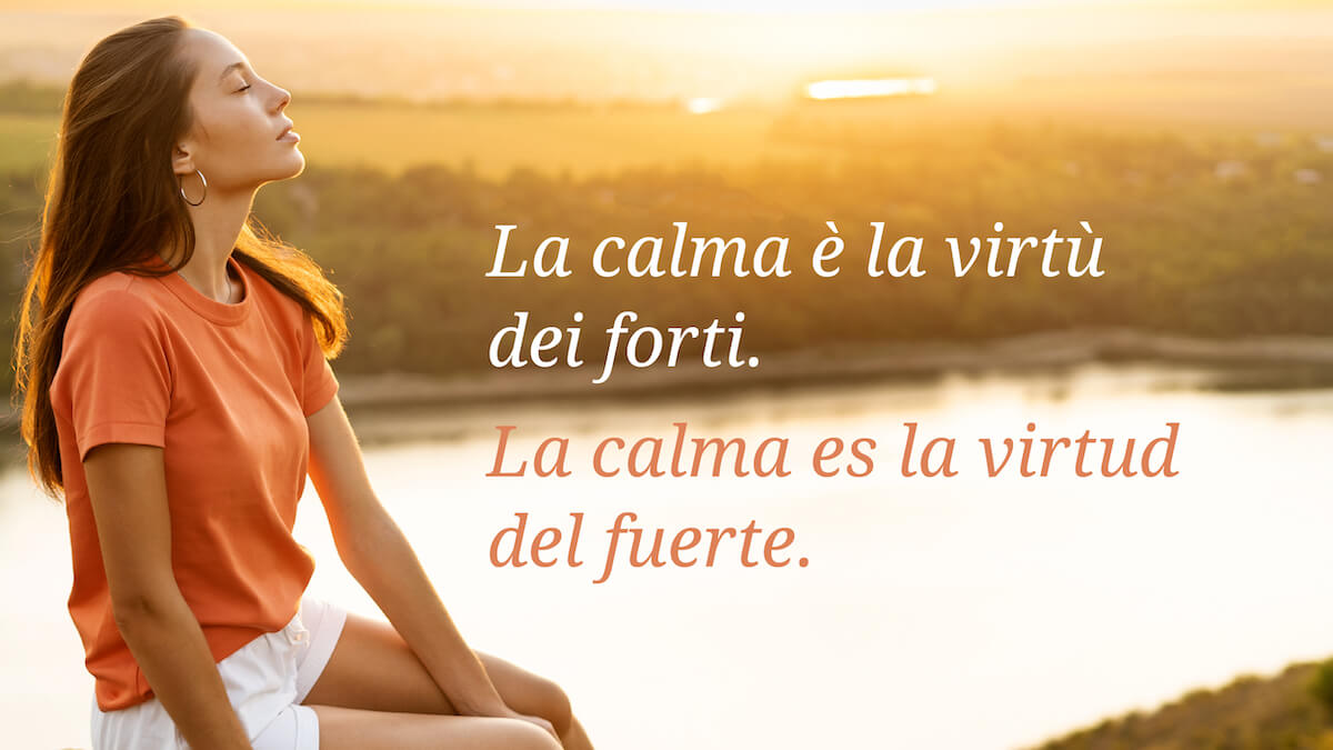 Frase sobre la calma