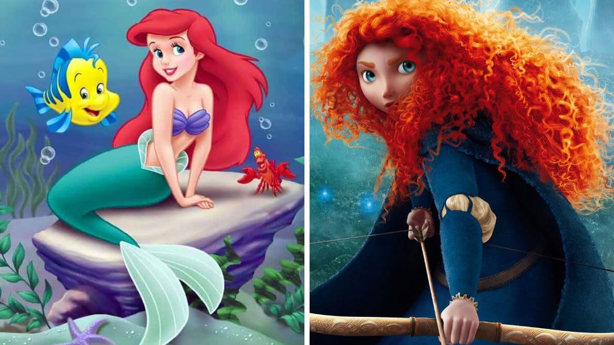 Image d'Ariel de La Petite Sirène et de Mérida de Brave.