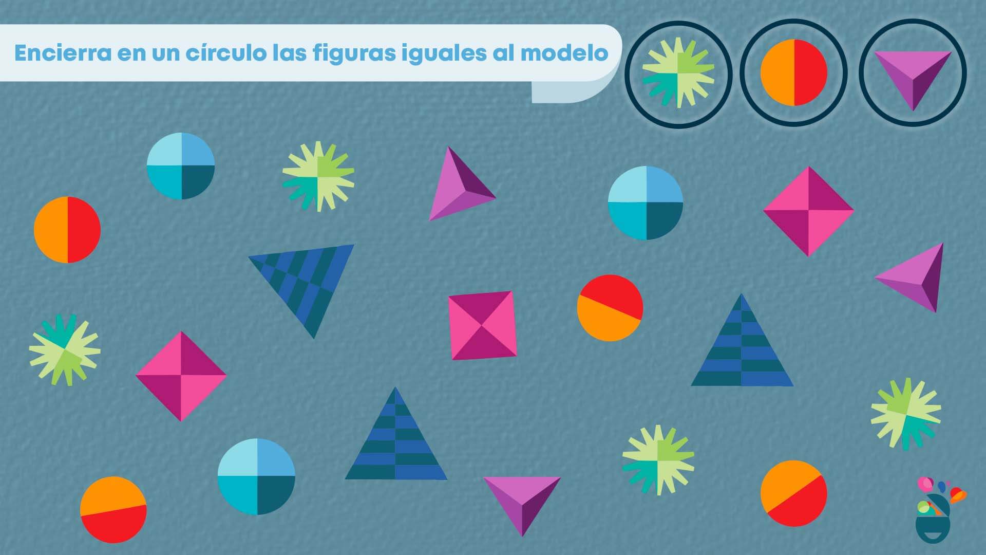 Juego de figuras geométricas para practicar la atención focalizada