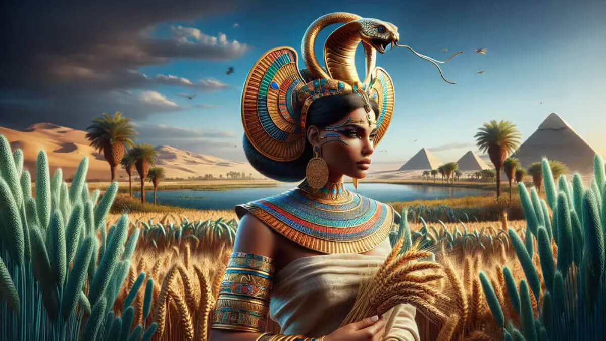 Darstellung der Göttin Renenutet.