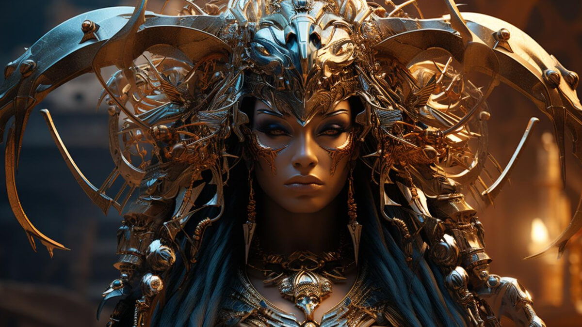 Ägyptische Göttin Serket.