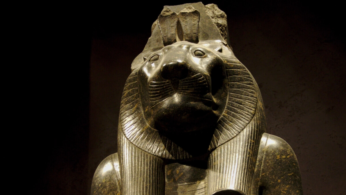 Egyptische godin Sekhmet-standbeeld