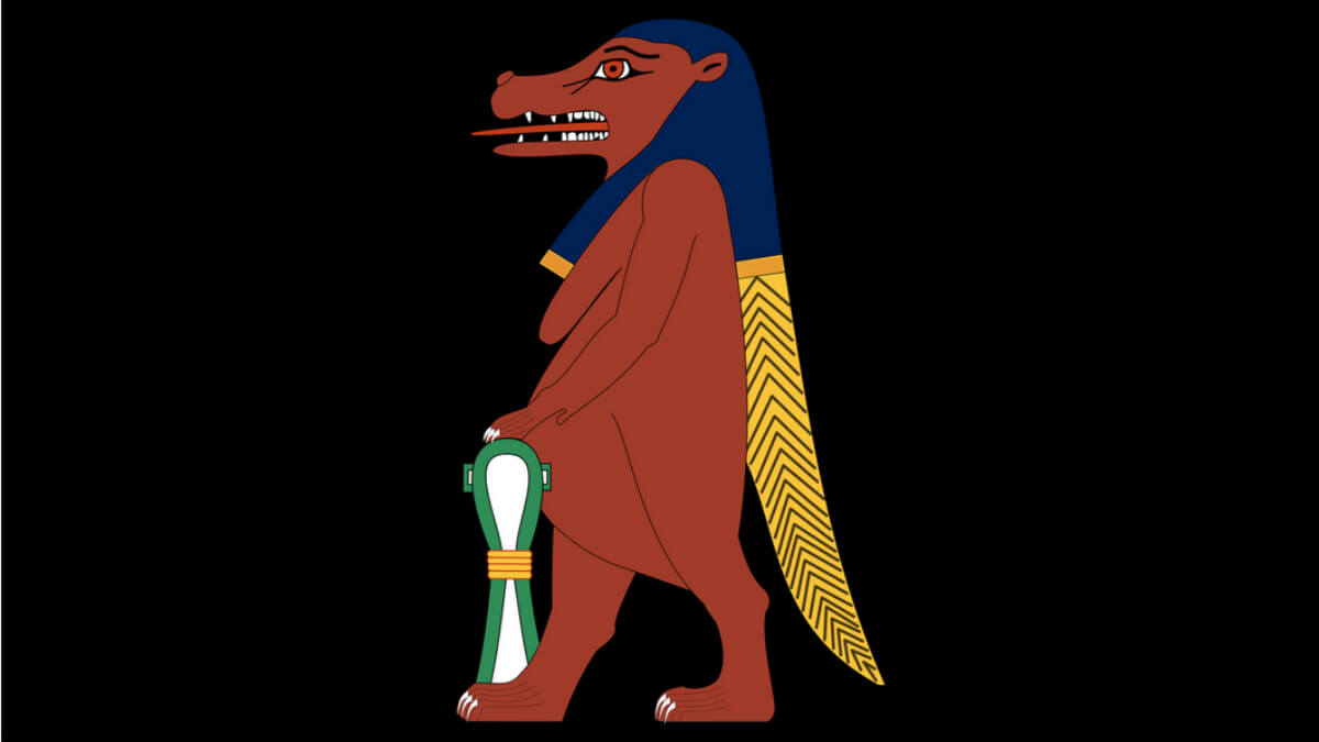 Illustration der Göttin Tueris.