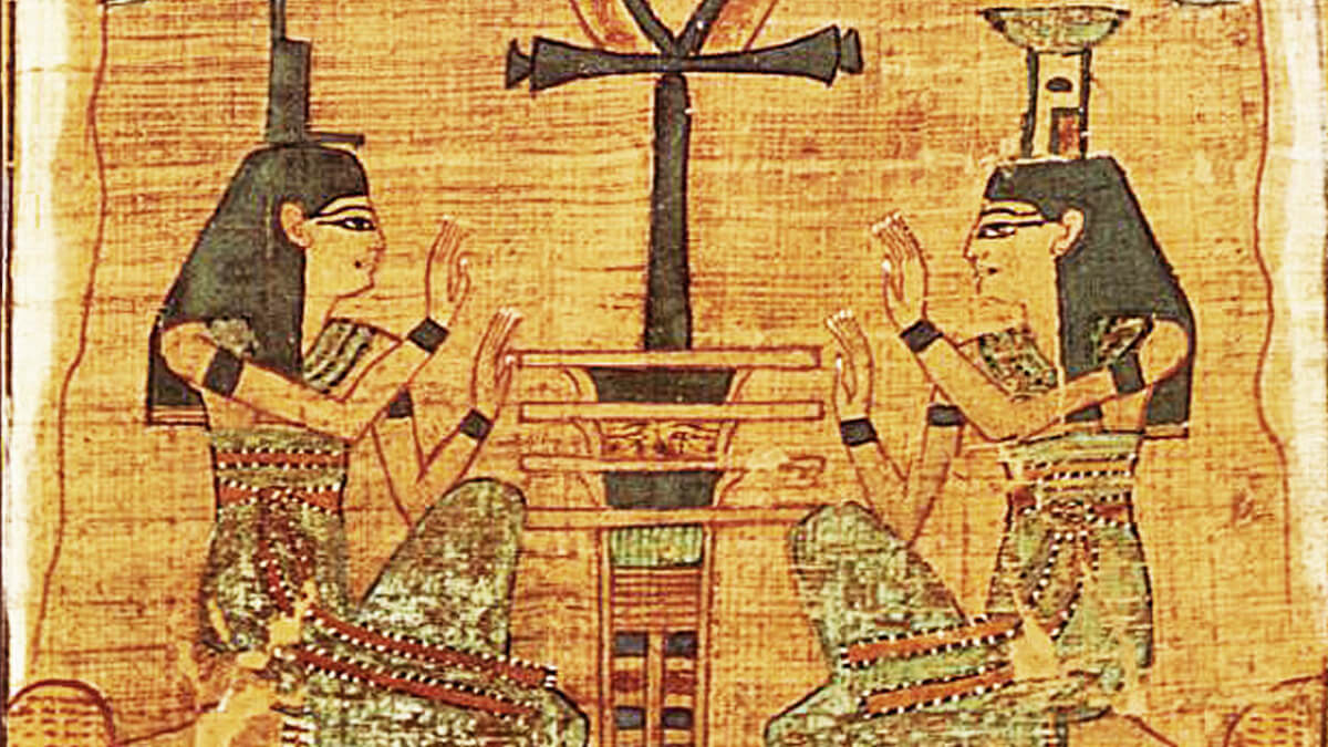 Egyptische godinnen Netfis en Isis