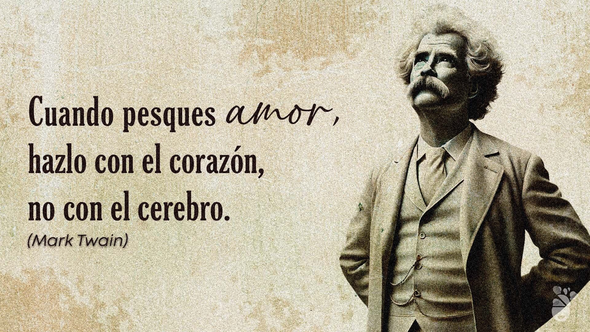 Reflexión de Maek Twain sobre el amor