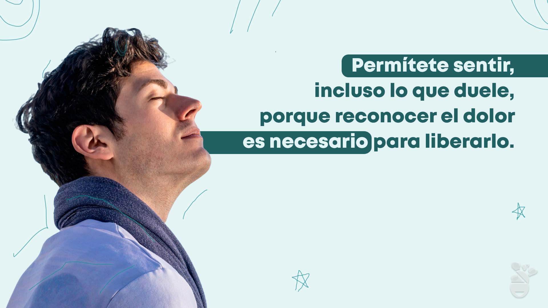 Frase sobre permitirse sentir en la depresión