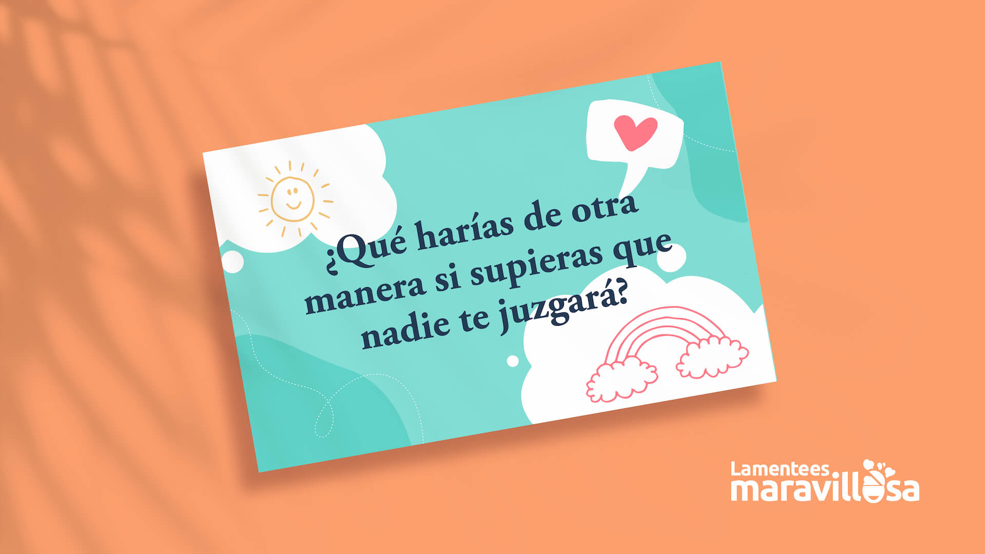 Tarjeta con una de las preguntas para tener conversaciones profundas sobre la sociedad